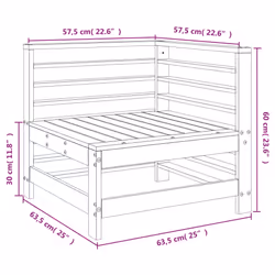 VidaXL 825606 outdoor bench Wood - Additional view 7