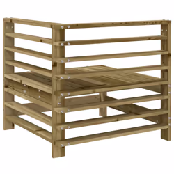 vidaXL Garden Corner Sofa Outdoor Sectional Sofa Couch Impregnated Wood Pine - Additional view 4
