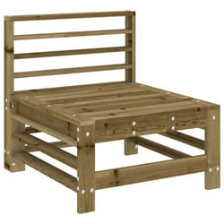vidaXL Garden Middle Sofa Footrest Outdoor Sofa Coffee Table Solid Wood Pine - natural impregnated, middle sofa