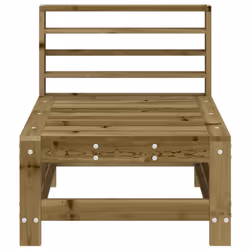 vidaXL Garden Middle Sofa Footrest Outdoor Sofa Coffee Table Solid Wood Pine - natural impregnated, middle sofa