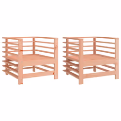 vidaXL Garden Chairs Outdoor Chair Seat Armchair 2 pcs Solid Wood Douglas