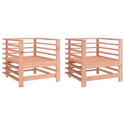 vidaXL Garden Chairs Outdoor Chair Seat Armchair 2 pcs Solid Wood Douglas