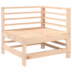 vidaXL Garden Corner Sofas Outdoor Sectional Sofa Couch 2 pcs Solid Wood Pine