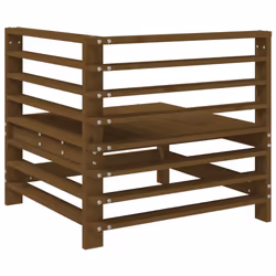 vidaXL Garden Corner Sofa Outdoor Sofas 2 pcs Honey Brown Solid Wood Pine - Additional view 5