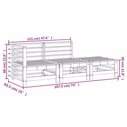 VidaXL 825646 outdoor bench Wood - Additional view 8