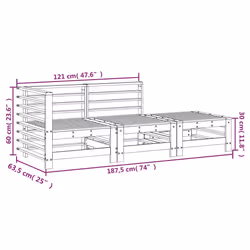 VidaXL 825651 outdoor bench Wood - Additional view 8