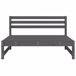 vidaXL Garden Middle Sofa Footrest Outdoor Sofa Coffee Table Solid Wood Pine - grey pine, middle sofa