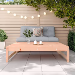 vidaXL Garden Middle Sofa Footrest Outdoor Sofa Coffee Table Solid Wood Pine - natural douglas, footrest
