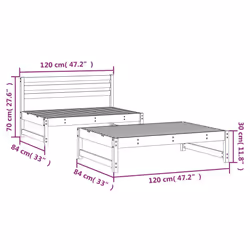 VidaXL 825727 outdoor bench Wood - Additional view 7