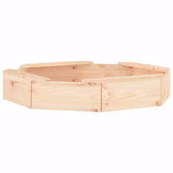 vidaXL Sandbox with Seats Kids Toy Outdoor Sandpit Octagon Solid Wood Pine - natural pine, 111 x 111 x 20 cm - Additional view 5