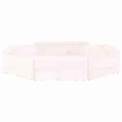 vidaXL Sandbox with Seats Kids Toy Outdoor Sandpit Octagon Solid Wood Pine - white pine, 111 x 111 x 20 cm - Additional view 4