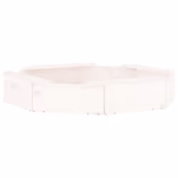 vidaXL Sandbox with Seats Kids Toy Outdoor Sandpit Octagon Solid Wood Pine - white pine, 111 x 111 x 20 cm - Additional view 5