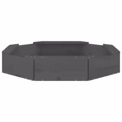 vidaXL Sandbox with Seats Kids Toy Outdoor Sandpit Octagon Solid Wood Pine - grey pine, 111 x 111 x 20 cm - Additional view 4