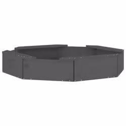 vidaXL Sandbox with Seats Kids Toy Outdoor Sandpit Octagon Solid Wood Pine - grey pine, 111 x 111 x 20 cm - Additional view 5