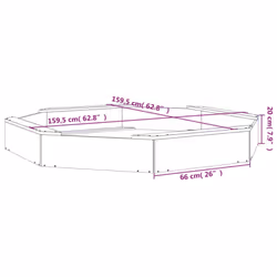 vidaXL Sandbox with Seats Kids Toy Outdoor Sandpit Octagon Solid Wood Pine - honey brown pine, 159.5 x 159.5 x 20 cm - Additional view 3