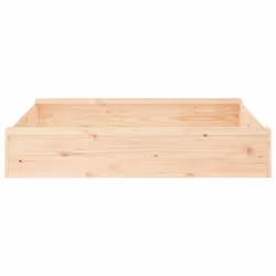 vidaXL Sandbox with Seats Kids Toy Outdoor Sandpit Square Solid Wood Pine - natural pine, 111 x 111 x 20 cm - Additional view 4