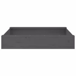 vidaXL Sandbox with Seats Kids Toy Outdoor Sandpit Square Solid Wood Pine - grey pine, 111 x 111 x 20 cm - Additional view 4