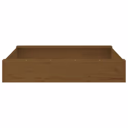 vidaXL Sandbox with Seats Kids Toy Outdoor Sandpit Square Solid Wood Pine - honey brown pine, 111 x 111 x 20 cm - Additional view 4