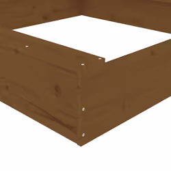 vidaXL Sandbox with Seats Kids Toy Outdoor Sandpit Square Solid Wood Pine - honey brown pine, 111 x 111 x 20 cm - Additional view 6