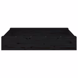 vidaXL Sandbox with Seats Kids Toy Outdoor Sandpit Square Solid Wood Pine - black pine, 111 x 111 x 20 cm - Additional view 4