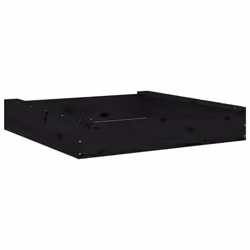 vidaXL Sandbox with Seats Kids Toy Outdoor Sandpit Square Solid Wood Pine - black pine, 111 x 111 x 20 cm - Additional view 5