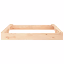 vidaXL Sandbox with Seats Kids Toy Outdoor Sandpit Square Solid Wood Pine - natural pine, 160 x 160 x 20 cm - Additional view 4