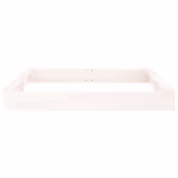 vidaXL Sandbox with Seats Kids Toy Outdoor Sandpit Square Solid Wood Pine - white pine, 160 x 160 x 20 cm - Additional view 4