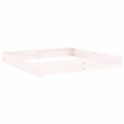 vidaXL Sandbox with Seats Kids Toy Outdoor Sandpit Square Solid Wood Pine - white pine, 160 x 160 x 20 cm - Additional view 5