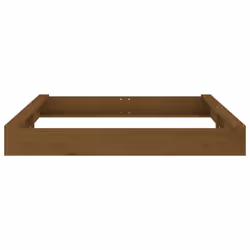 vidaXL Sandbox with Seats Kids Toy Outdoor Sandpit Square Solid Wood Pine - honey brown pine, 160 x 160 x 20 cm - Additional view 4