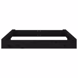 vidaXL Sandbox with Seats Kids Toy Outdoor Sandpit Square Solid Wood Pine - black pine, 160 x 160 x 20 cm - Additional view 4