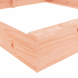 vidaXL Sandbox with Seats Kids Toy Outdoor Sandpit Square Solid Wood Pine - natural douglas, 160 x 160 x 20 cm - Additional view 6
