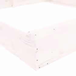 vidaXL Sandbox with Seats Kids Toy Outdoor Sandpit Square Solid Wood Pine - white pine, 200 x 200 x 20 cm - Additional view 6