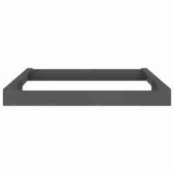 vidaXL Sandbox with Seats Kids Toy Outdoor Sandpit Square Solid Wood Pine - grey pine, 200 x 200 x 20 cm - Additional view 4