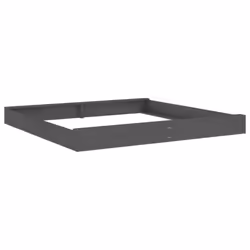 vidaXL Sandbox with Seats Kids Toy Outdoor Sandpit Square Solid Wood Pine - grey pine, 200 x 200 x 20 cm - Additional view 5