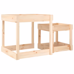 vidaXL Sand Tables Sandpit and Water Table Play Table 2 pcs Solid Wood Pine - natural pine - Additional view 5