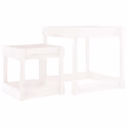 vidaXL Sand Tables Sandpit and Water Table Play Table 2 pcs Solid Wood Pine - white pine