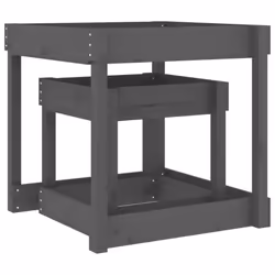 vidaXL Sand Tables Sandpit and Water Table Play Table 2 pcs Solid Wood Pine - grey pine - Additional view 6