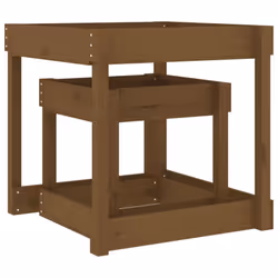 vidaXL Sand Tables Sandpit and Water Table 2 pcs Honey Brown Solid Wood Pine - Additional view 6