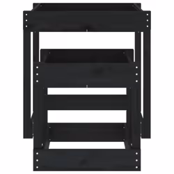 vidaXL Sand Tables Sandpit and Water Table Play Table 2 pcs Solid Wood Pine - black pine - Additional view 4