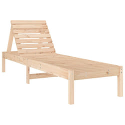 vidaXL Sun Loungers Sun Bed Outdoor Lounge Bed Garden Day Bed Solid Wood Pine - natural pine, 1 pcs