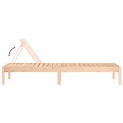vidaXL Sun Loungers Sun Bed Outdoor Lounge Bed Garden Day Bed Solid Wood Pine - natural pine, 1 pcs - Additional view 5