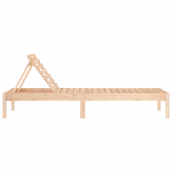 vidaXL Sun Loungers Sun Bed Outdoor Lounge Bed Garden Day Bed Solid Wood Pine - natural pine, 2 pcs - Additional view 4