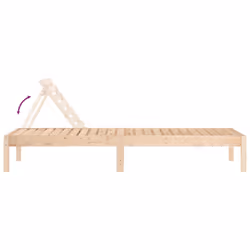vidaXL Sun Loungers Sun Bed Outdoor Lounge Bed Garden Day Bed Solid Wood Pine - natural pine, 2 pcs - Additional view 6