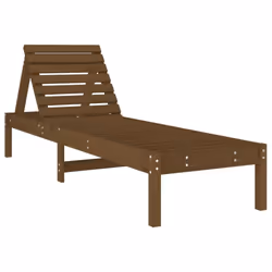 vidaXL Sun Loungers Sun Bed Outdoor Lounge Bed Garden Day Bed Solid Wood Pine - honey brown pine, 1 pcs