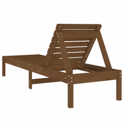 vidaXL Sun Loungers Sun Bed Outdoor Lounge Bed Garden Day Bed Solid Wood Pine - honey brown pine, 1 pcs - Additional view 4