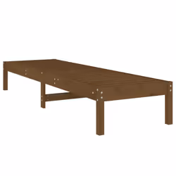 vidaXL Sun Loungers Sun Bed Outdoor Lounge Bed Garden Day Bed Solid Wood Pine - honey brown pine, 1 pcs - Additional view 6