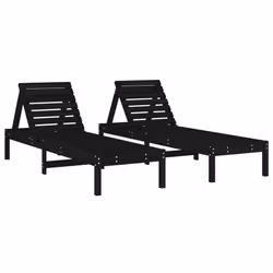 VidaXL 825074, Lounge, Pinewood, Black, 70 kg