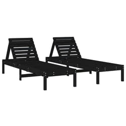 VidaXL 825074 outdoor chair Lounge Pinewood Black