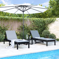 VidaXL 825074 outdoor chair Lounge Pinewood Black