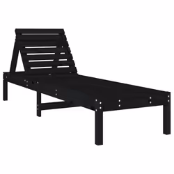 VidaXL 825074 outdoor chair Lounge Pinewood Black